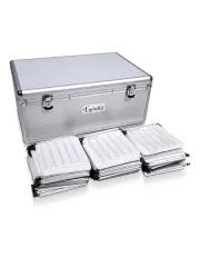 [Embellir] CD/DVD Cases Storage Box 500 Discs in Silver