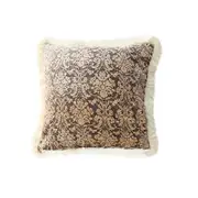 SOGA 45CM Wabi-Sabi Dark Floral Tassel Throw Pillow