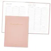 Beautiful 2025 Appointment Book Planner - Sturdy Linen Daily Planner & Pink