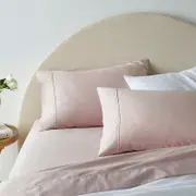 1900TC Accessorize Luxury Cotton Rich Sheet Set Blush (Queen, King)