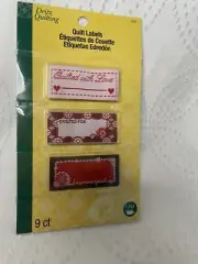 Dritz Embroidered Labels "Quilted with Love" Quilting Sew in (9 Pack)