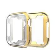 For Apple Watch SE (2nd Generation),44-mm Case,Full Coverage Plating TPU Cover,Gold