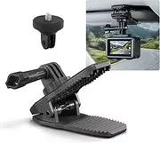 Magnetic Car Sun Visor Camera Mount Compatible with GoPro 12 11 10 9 DJI OSMO Action 5 Pro 4 3 Pocket 3 2 1 Insta360 X4 X3 X2 GO 3 3S ACE, Action Camera Sunvisor Backpack Magnetic Mount