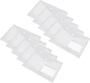 AUTSUPPL 20Pcs Transparent File Organizer Document Bag with Snap Button Lightweight and Portable Storage for Home Office and Travel
