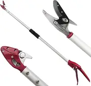 Mesoga 4 Feet Cut and Hold Tree Pruner, Rotation Pole Tree Trimming, Long Reach Fruit Picker, Branches Bypass Lopper