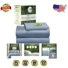 Silky Soft Bamboo Twin Sheet Set - Cooling, No-Shrink, Blue Hydrangea Luxury