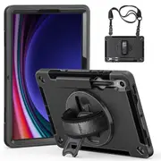 For Samsung Galaxy Tab S9 Case Pen Slot Tablet Kickstand Cover With Shoulder Strap