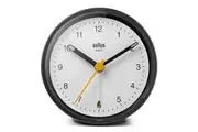 7.5cm Black & White Analogue Alarm Clock By BRAUN