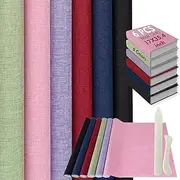 6 colors Book cloth for book binding17x35.4 inches Fabric Surface Paper Backed book binding materialsfor Adult DIY Book Album Cover