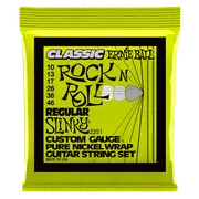 Ernie Ball Regular Slinky Classic Rock n Roll Pure Nickel Wrap Electric Guitar Strings, 10-46 Gauge