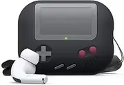 [elago] AW5 Case Compatible with Apple AirPods Pro 2nd Generation Case Cover (2022), Classic Handheld Game Console Design Case Compatible with AirPods Pro 2, Lanyard Included (Black)