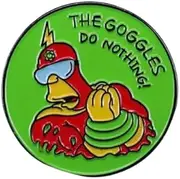 [Pinstant] Radioactive Man The Goggles Do Nothing Wolfcastle Animated Cartoon Comedy TV Show Animation Funny Humor Joke 1.1" Enamel Pin Badge, 1.1 Inches, enamel, enamel