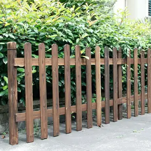 木圍欄木柵欄戶外園藝花園木柵欄插地圍欄木制菜園籬笆公園護欄
