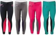 [PFIFF] Ella 102603 Children's Jodhpurs Fabric Trim Riding Leggings Girls Riding Breeches