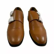 X-Ray Men's Madison Double Monk Strap Oxford Shoes- Tan, 8.5US