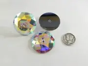 Crystal AB M-Foil (30mm) Swarovski 3014 Crystal Buttons