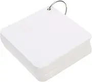 Operitacx DIY Note Pads 200 Blank Flash Cards Metal Rings Pre-Punched Index Cards Study Organize
