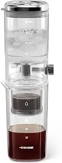 [MHW-3BOMBER] Drip Cold Brew Coffee Maker, Cold Brew Pitcher, Smooth Brew Quality Ice Coffee Maker with Uniform Speed Dripping, Cold Coffee Dripper ID6135-OS