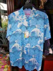 Robert Graham Crashing Wave Short Sleeve Shirt Size Large