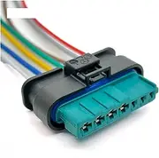 7 Pin Car Oil Pump Plug Gasoline Filter Waterproof Wire Harness Connector Sheath Terminal Suitable Compatible with Mercedes Benz A1715450128 (Color : 7P Female, Size : 5Pcs with 15cm 18AWG)