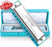 Blues Harmonica, Diatonic 10 Holes C Key Happy Harmonica Mouth Organ