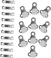 OFFIGAM 10Sets Metal Hook and Eye Fastener Set for Trousers Skirts and Clothing Durable Easy to Use Sewing Hooks for DIY Projects and Crafting Needs