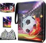 900 Pockets Football Card Holder, Soccer Card Binder 9-Pocket Pages, Game Card Collection Album Book, Portable Soccer Cards Holder Trading Cards Binder Collector Album for Boys Girls
