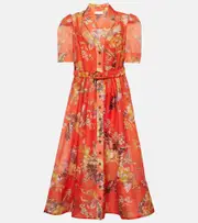[Zimmermann] Zimmermann Matchmaker linen and silk shirt dress AU 6 multicoloured