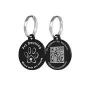 Pet Dwelling Metallic Alloy QR Code Pet ID Tags: Instant Access & Scan GPS Alert