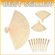 Classic Foldable Sandalwood Fans - Set of 50 for Weddings and Celebrations