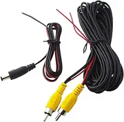 Video Cable - Male to Male Plug Car Reversing Rear View Camera Cable | Rear View Camera Extension Cable with Detection Trigger Wire, Cable for Parking