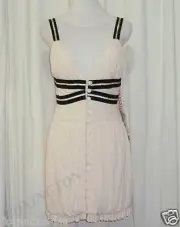 BNWT:BEAUTIFUL SASS&BIDE CREAM SLINKY MINI DRESS 42/6 (AUS 12) MY FAVOURITE SONG