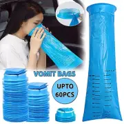 Disposable Vomit Bags Sickness Travel Plane Motion Car Bus Sea Sealable Sick Bag