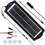 5W Solar Panel 12V olt Trickle Battery Charger For Caravan Car Van Boat Kit