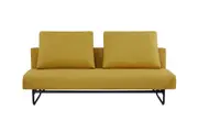 Kandy Sofa Bed - Yellow Foldable Sofa Bed Convertible Sofa with Textured Fabric