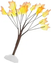 Mini Model Tree Miniature Trees for Crafts Mini Halloween Tree Diorama Kit Thanksgiving Decorations Halloween Decor Simulated Maple Tree Fall Centerpieces for Tables Orange Iron Generic