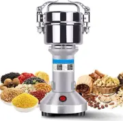 Electric Grain Mill Grinder Spice Flour Wheat Cereals Silver