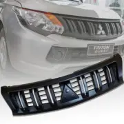 MATT MATTE BLACK FRONT GRILL GRILLE FOR MITSUBISHI TRITON L200 MQ 2015-2018 (for: Mitsubishi)