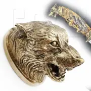 CooB Awesome Knife Pommel WOLF Finger Guard Bronze for Knives Making Handle