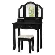 ALFORDSON Dressing Table Stool Foldable Black