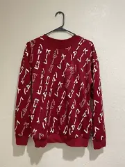 Adidas PHARRELL WILLIAMS Crewneck BR1856 Red And White Womens XS- NWT (A8)