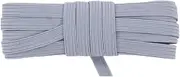 DIY PARK 5 Yard 1/4" 6mm Flat Skinny Elastic Cord Latex Rubber Band Spandex Rope Face Cover Ear Loop Dress DIY Sewing Trim (Silver Grey)
