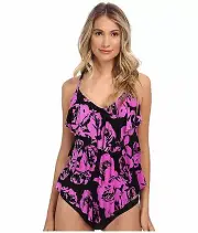 New Magicsuit Miraclesuit Tankini Rita 10 40 Tiered Ruffled 2 PC Slimming Gypsy