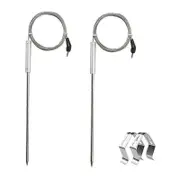 2 Pack Meat Probe Replacement for Thermometers TP20 TP17 TP16 TP08S TP07 TP06,with 2 BBQ Probe Holder Clip As Shown