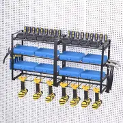Power Tool Organizer 4 Layers 7 Drill Storage Racks Wall Mounted Style