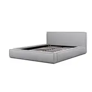 Castillo Fabric Queen Sized Bed Frame - Pearl Grey