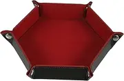 Kisangel Dice Tray Storage Box Dice Plate Desktop Storage Tray Party Supply Pu Flannel