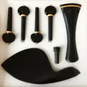 4/4 Advanced Violin Ebony Fitting Tailpiece Chinrest Peg Endpin Boxwood Collar