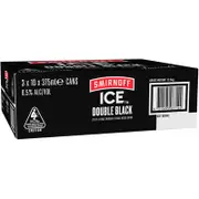 Smirnoff Ice Double Black Can 375mL 10pk