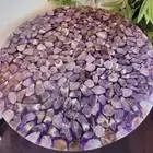 Handcrafted Amethyst Stone Coffee Table Top Crystal Countertop Side Table Decors